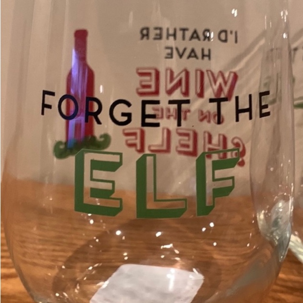 Brand new with tag elf on the shelf wine glass-offers welcome
